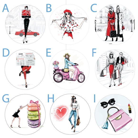 x100 Fashion Handbag Sticker Seals Handmade Fashion Girl Scrapbook Stickers - Picture 7 of 12